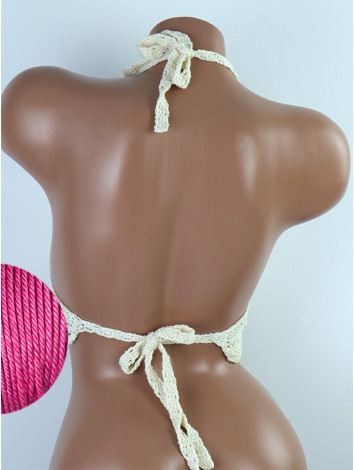 Tassel Drops Crochet: Whimsical Knots - Crochet Bikini Top