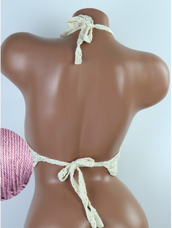 Tassel Drops Crochet: Whimsical Knots - Crochet Bikini Top