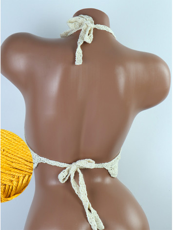 Tassel Drops Crochet: Whimsical Knots - Crochet Bikini Top