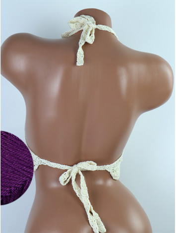 Tassel Drops Crochet: Whimsical Knots - Crochet Bikini Top