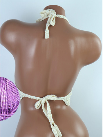 Tassel Drops Crochet: Whimsical Knots - Crochet Bikini Top
