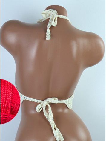 Tassel Drops Crochet: Whimsical Knots - Crochet Bikini Top