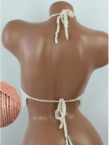 Whispering Flowers: The Tenderness of Bloom - Crochet Bikini Top