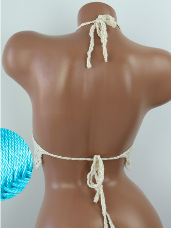 Whispering Flowers: The Tenderness of Bloom - Crochet Bikini Top