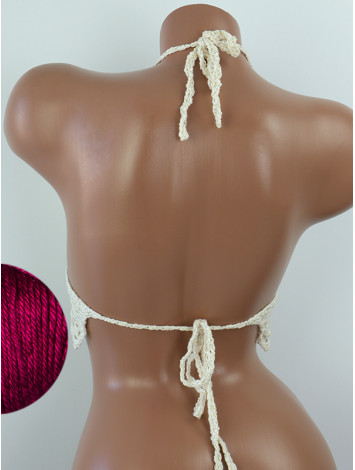 Whispering Flowers: The Tenderness of Bloom - Crochet Bikini Top