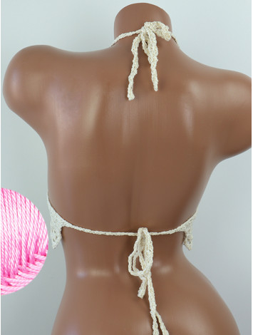 Whispering Flowers: The Tenderness of Bloom - Crochet Bikini Top