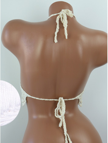 Whispering Flowers: The Tenderness of Bloom - Crochet Bikini Top