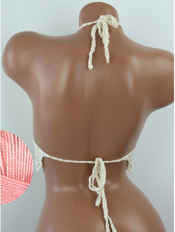 Whispering Flowers: The Tenderness of Bloom - Crochet Bikini Top