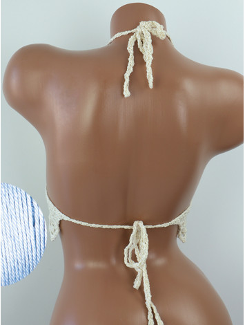 Whispering Flowers: The Tenderness of Bloom - Crochet Bikini Top