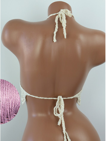 Whispering Flowers: The Tenderness of Bloom - Crochet Bikini Top