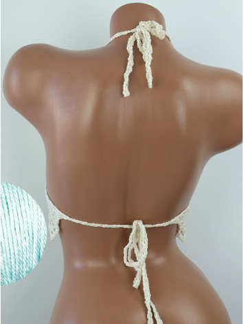 Whispering Flowers: The Tenderness of Bloom - Crochet Bikini Top