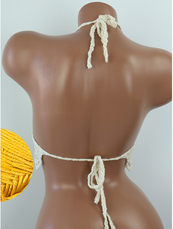 Whispering Flowers: The Tenderness of Bloom - Crochet Bikini Top