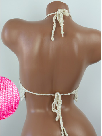 Whispering Flowers: The Tenderness of Bloom - Crochet Bikini Top