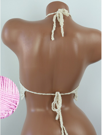 Whispering Flowers: The Tenderness of Bloom - Crochet Bikini Top