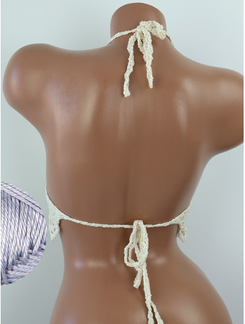 Whispering Flowers: The Tenderness of Bloom - Crochet Bikini Top