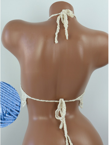 Whispering Flowers: The Tenderness of Bloom - Crochet Bikini Top