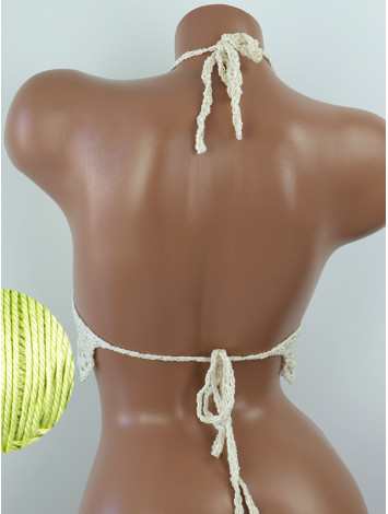 Whispering Flowers: The Tenderness of Bloom - Crochet Bikini Top