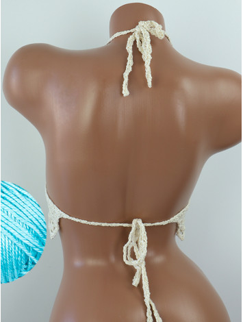 Whispering Flowers: The Tenderness of Bloom - Crochet Bikini Top