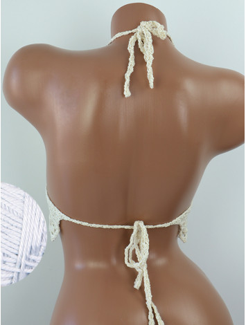 Whispering Flowers: The Tenderness of Bloom - Crochet Bikini Top