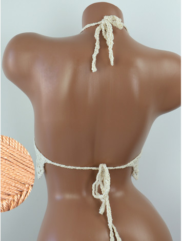 Whispering Flowers: The Tenderness of Bloom - Crochet Bikini Top