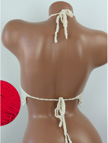 Whispering Flowers: The Tenderness of Bloom - Crochet Bikini Top