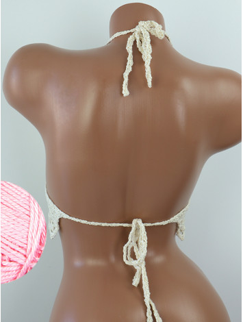 Whispering Flowers: The Tenderness of Bloom - Crochet Bikini Top