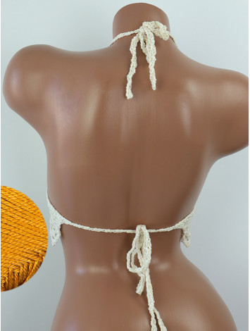 Whispering Flowers: The Tenderness of Bloom - Crochet Bikini Top