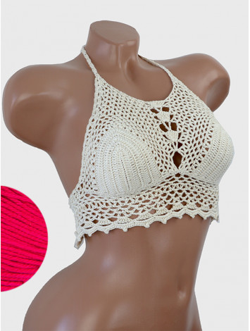 Whispering Flowers: The Tenderness of Bloom - Crochet Bikini Top