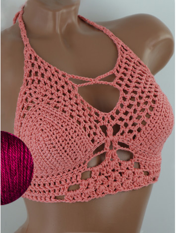 Diamond Net: Lace-Up Cinched - Топ В'язаний Гачком