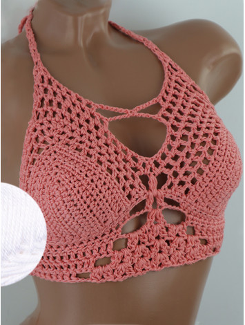 Diamond Net: Lace-Up Cinched - Топ В'язаний Гачком