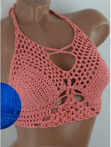 Diamond Net: Lace-Up Cinched - Топ В'язаний Гачком