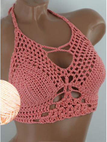 Diamond Net: Lace-Up Cinched - Топ В'язаний Гачком