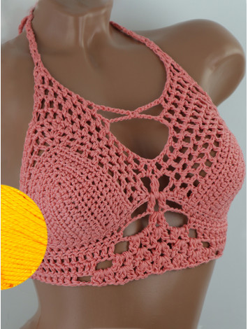 Diamond Net: Lace-Up Cinched - Топ В'язаний Гачком