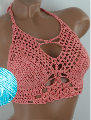 Diamond Net: Lace-Up Cinched - Топ В'язаний Гачком