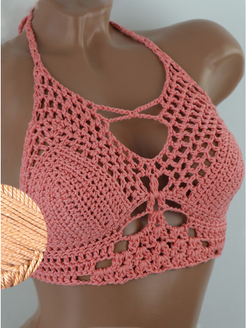 Diamond Net: Lace-Up Cinched - Топ В'язаний Гачком