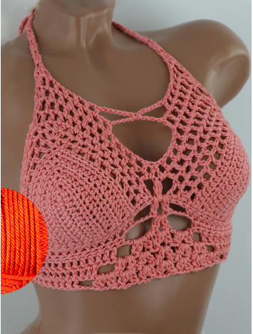 Diamond Net: Lace-Up Cinched - Топ В'язаний Гачком