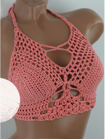 Diamond Net: Lace-Up Cinched - Топ В'язаний Гачком