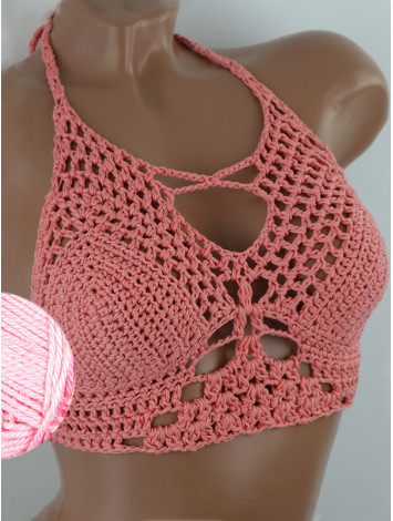 Diamond Net: Lace-Up Cinched - Топ В'язаний Гачком