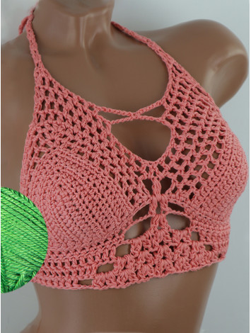 Diamond Net: Lace-Up Cinched - Топ В'язаний Гачком