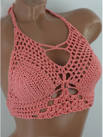 Diamond Net: Lace-Up Cinched - Топ В'язаний Гачком