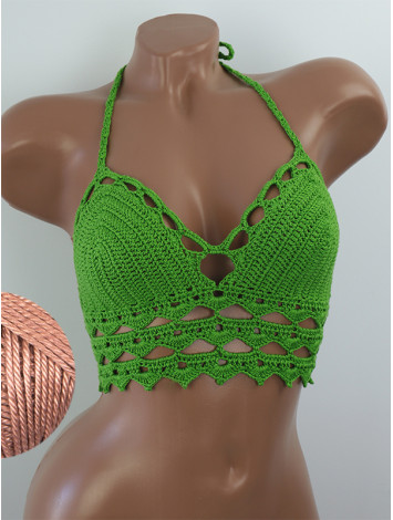 Linked Allure: Tie-Back Infinity Beauty - Топ В'язаний Гачком