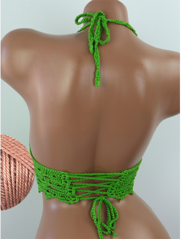 Linked Allure: Tie-Back Infinity Beauty - Топ В'язаний Гачком