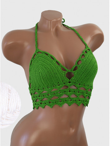 Linked Allure: Tie-Back Infinity Beauty - Топ В'язаний Гачком