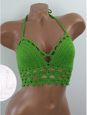 Linked Allure: Tie-Back Infinity Beauty - Топ В'язаний Гачком