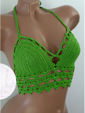 Linked Allure: Tie-Back Infinity Beauty - Топ В'язаний Гачком