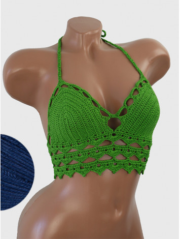 Linked Allure: Tie-Back Infinity Beauty - Топ В'язаний Гачком