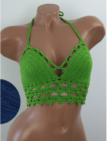 Linked Allure: Tie-Back Infinity Beauty - Топ В'язаний Гачком