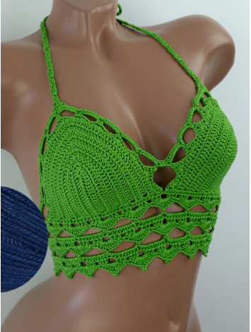 Linked Allure: Tie-Back Infinity Beauty - Топ В'язаний Гачком