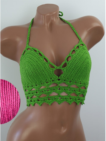 Linked Allure: Tie-Back Infinity Beauty - Топ В'язаний Гачком