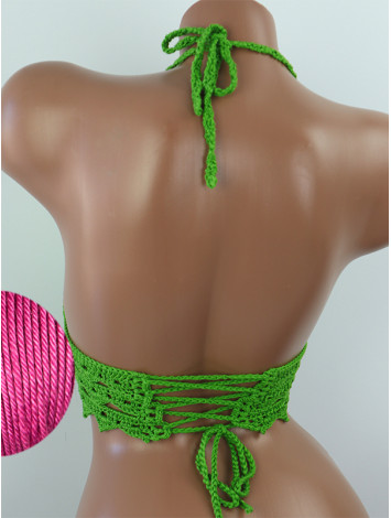 Linked Allure: Tie-Back Infinity Beauty - Топ В'язаний Гачком